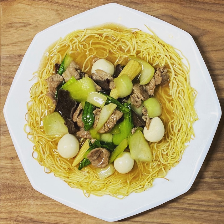 低糖質!糖質0麺で作る、五目あんかけ焼きそば!